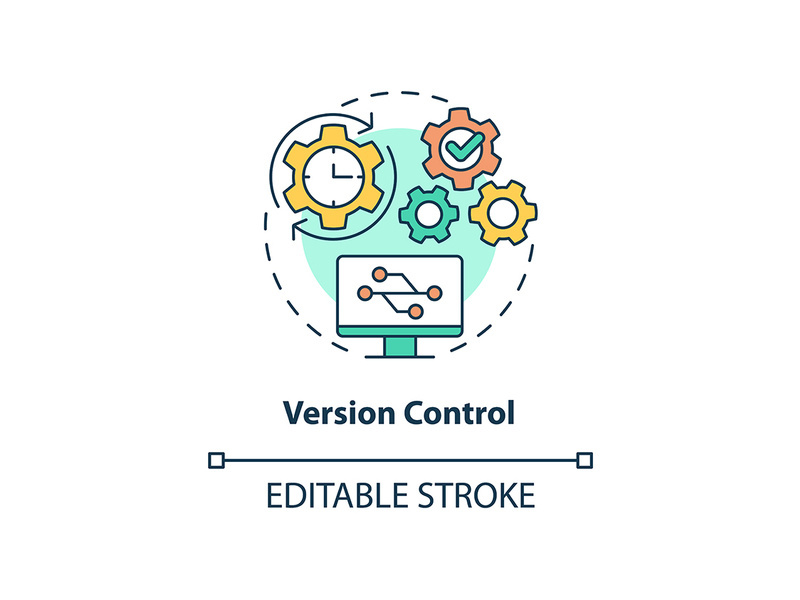 Version control concept icon