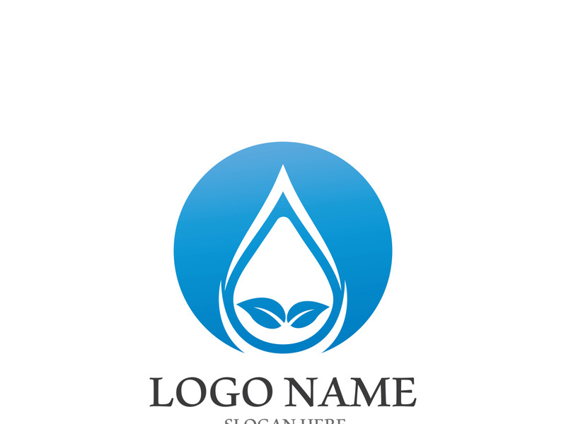 Water drop logo template vector illustration design