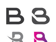 B letter logo template vector illustration