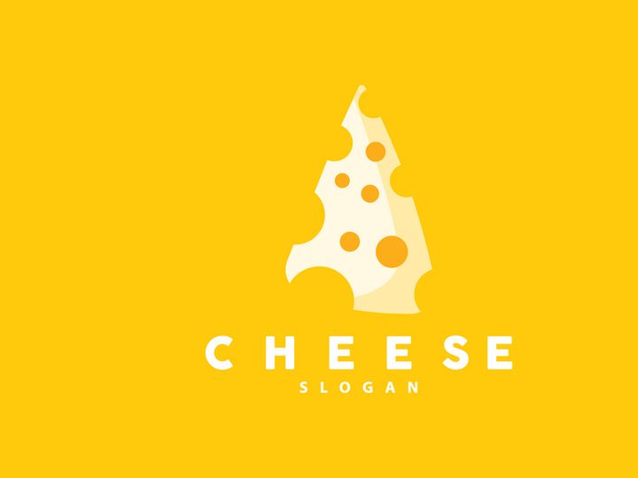 Cheese Logo, Cute Cheese Rustic Retro Vintage Vector Design