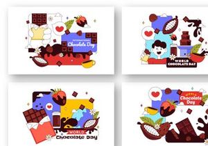 10 World Chocolate Day Illustration