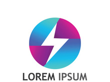 Colorful electric lightning logo design.