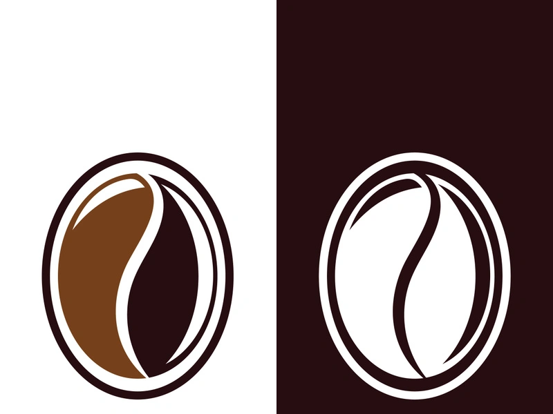 Coffee bean icon vector illustration template