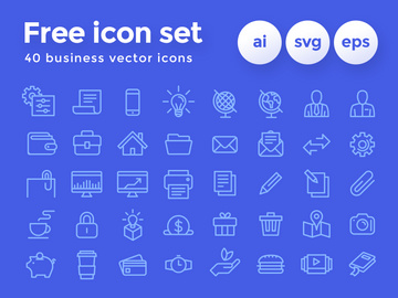 Business Icon Set [AI, SVG, EPS] preview picture