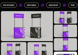 Portable Stand Booth Mockup