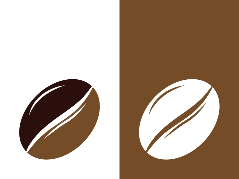 Coffee bean icon vector illustration template