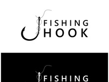 fishing hook logo design, fishing bait, fishing shop, tournament, angler, fishing community