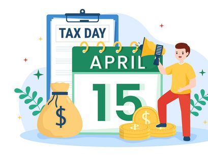 14 Tax Day Illustration