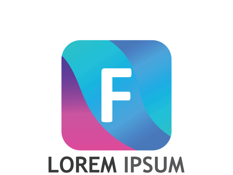 Modern F initial letter logo.