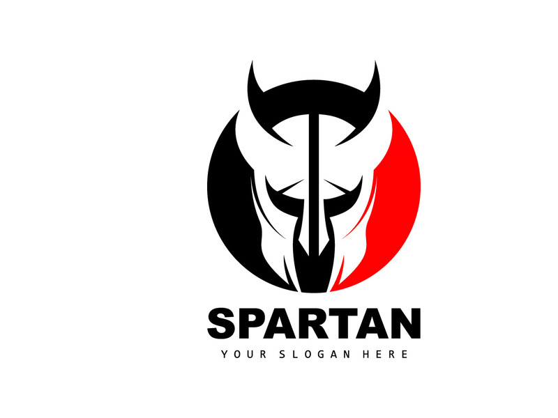 Spartan Logo,Vector Viking, Barbarian, War Helmet Design, Product Brand Illustration