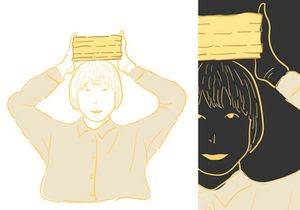 Short Hair Girl Vector Lines Bundle