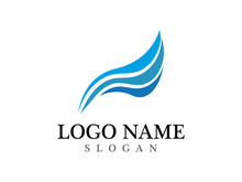 Wave beach vector illustration design logo