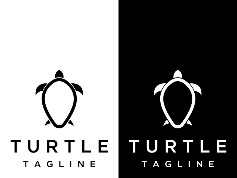 Turtle logo with a creative concept