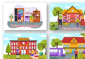 12 Primary School Illustration