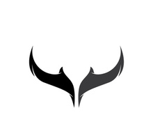 Bull head horns logo design.