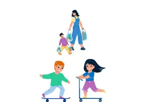 Kid boy girl characters
