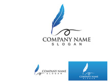 Feather pen sign Business logo vector icon