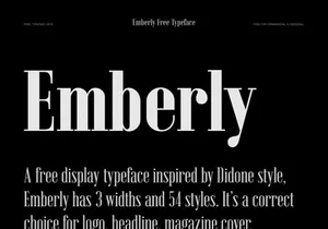 Emberly: A free typeface in 54 styles