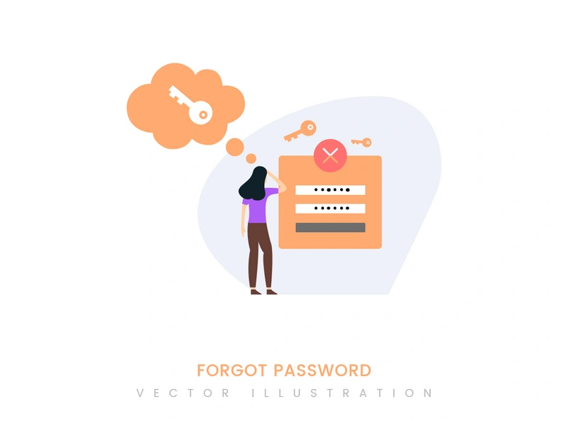 Forgot password vector illustration