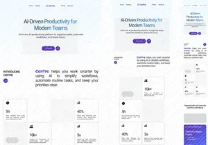 Centre - SaaS AI-Assisted Productivity Tools Landing Page
