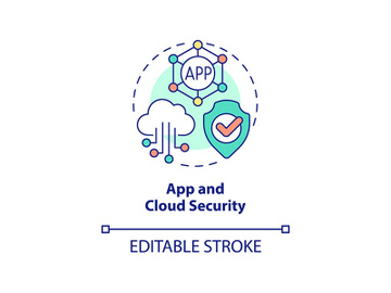 App and cloud security concept icon preview picture