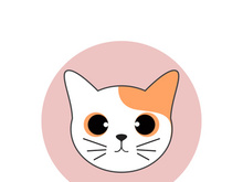 Cat cute head logo vector