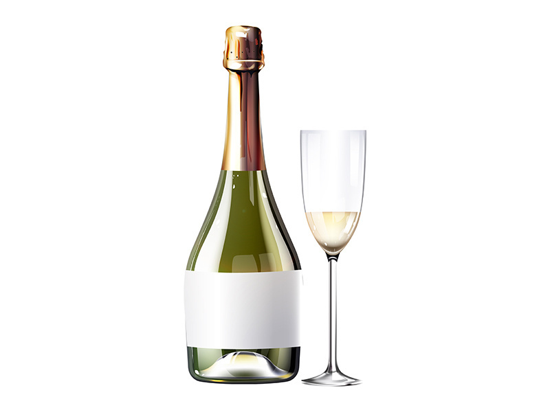 Premium wine realistic product vector design