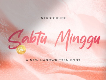 Sabtu Minggu - Handwritten Font preview picture