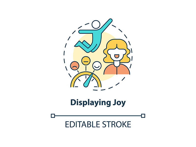 Displaying joy concept icon