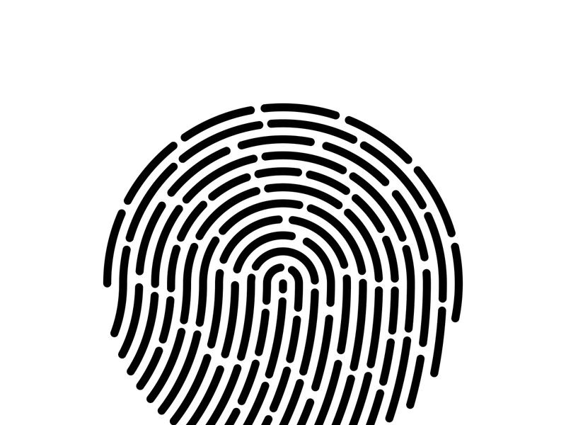Digital fingerprint vector illustration logo icon