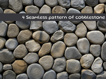 Seamless pattern of cobblestone background preview picture
