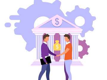 Banking deals and offers flat vector illustration preview picture