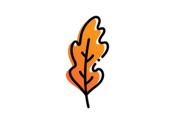 Autumn leaves fall simple vector preview picture