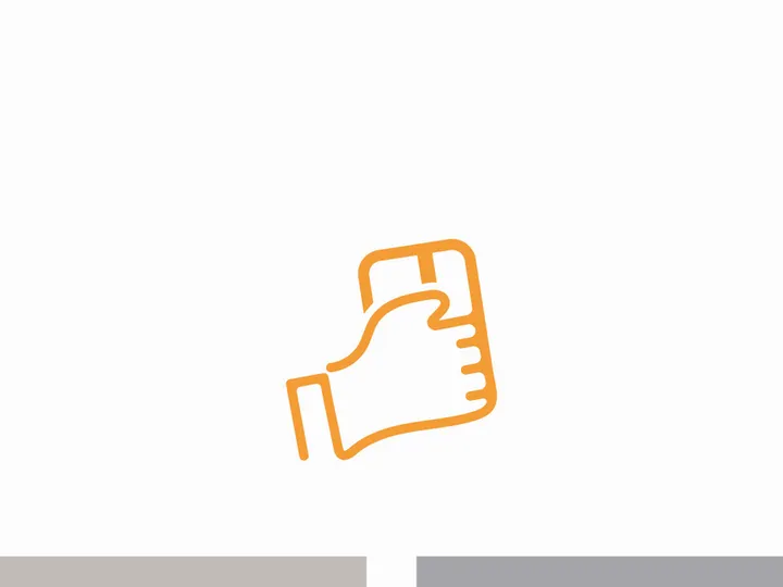 Hand holding credit card business icon image design