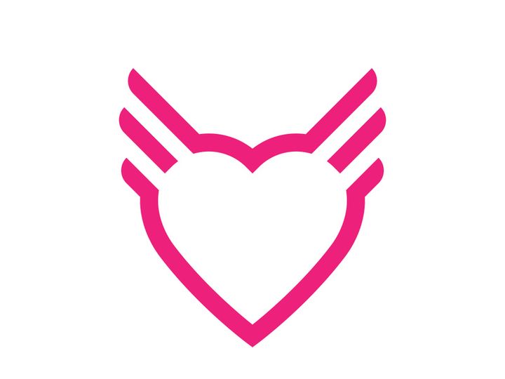 Love heart logo and symbol vector