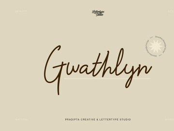 Gwathlyn Beauty Monoline Font preview picture