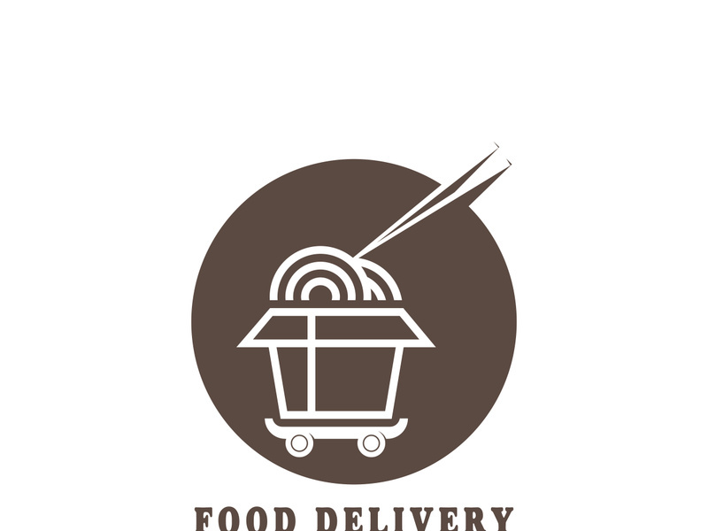 Food delivery catering fast food logo vector icon