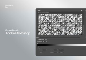 Free 200 Silver Photoshop Gradients