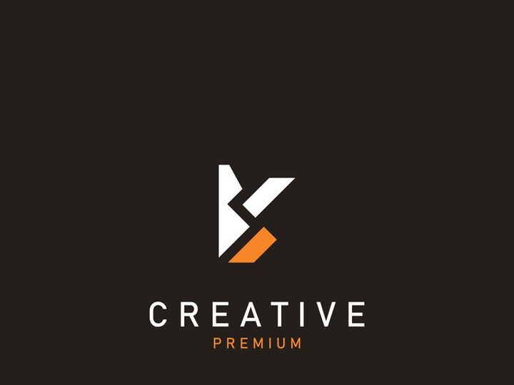 Initial K Letter Logo Modern minimalist design alphabet template