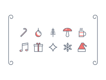 Holiday icons preview picture