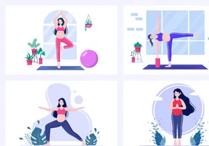 22 Pregnancy Yoga Meditation Illustration