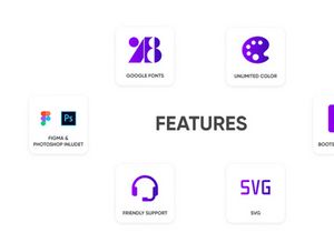 Landing PSD Figma Template "Busin 3"