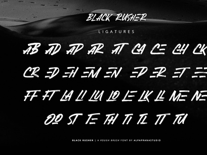 Black Rusher - Brush Font