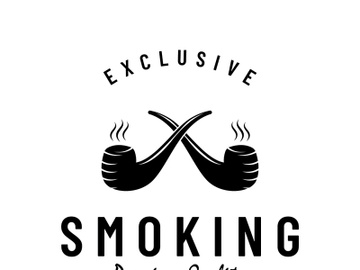 Smoking pipe vintage logo preview picture