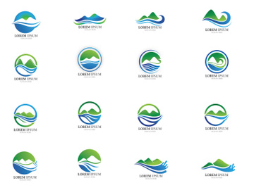 Mountain landscape logo vector preview picture