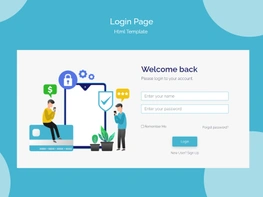 HTML Login page preview picture