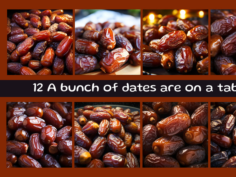 A bunch of dates are on a table