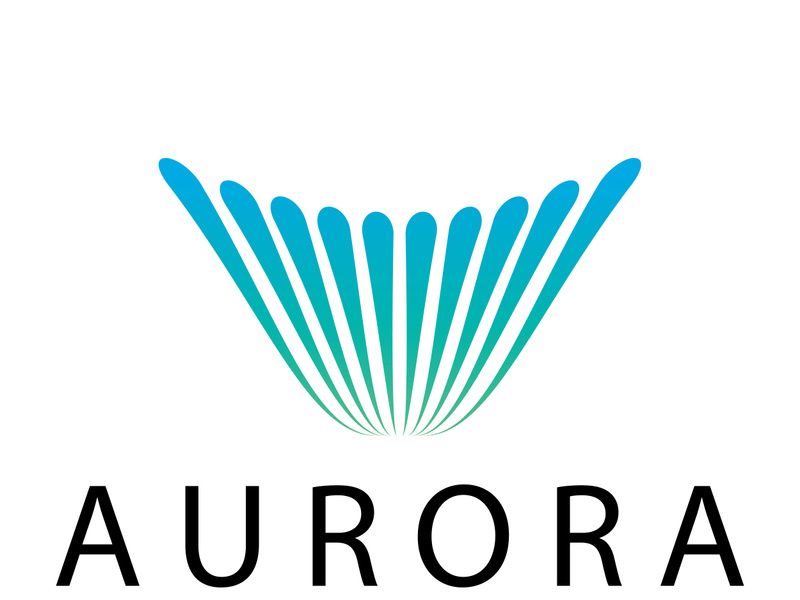 aurora logo design icon illustration vector template