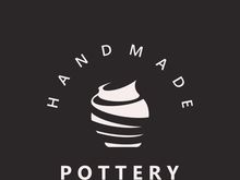 Pottery logo design handmade, creative traditional mug craft concept inspiration nature workshop