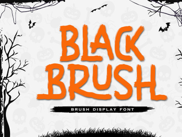 Black Brush - Brush Display Font preview picture